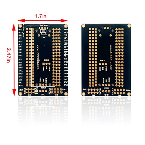 Treedix 兼容 Raspberry Pi Pico/Pico H/Pico W 突破板接线板,带针头