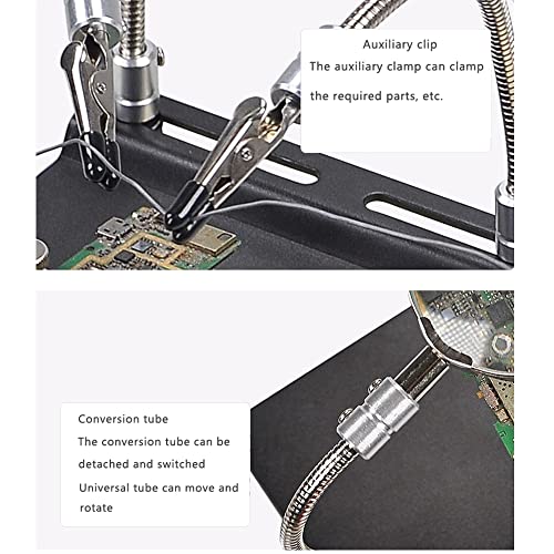 Treedix Magnetic Helping Hands Soldering 4 PCB Circuit Board Holder and Flexible Helping Arms for Electronic Repair Hobby Craft Cell Phone Motherboard Clamp Fixture Repair Tool