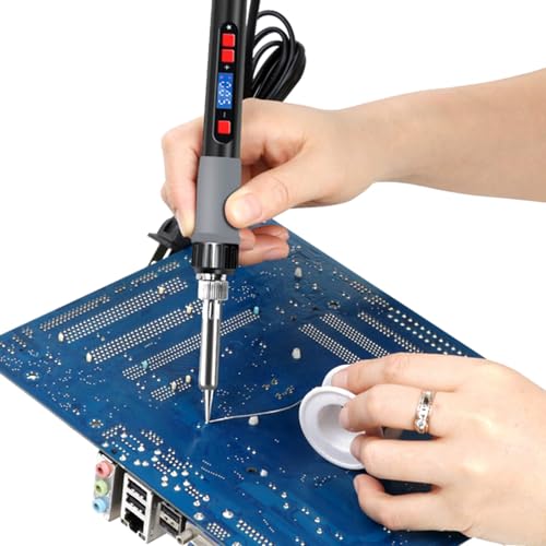 Soldering Iron Kit LCD Digital Display 60W 180 to 500°C Adjustable Temperature Solder Iron°F /°C- Temperature Control Soldering Tool for Soldering DIY