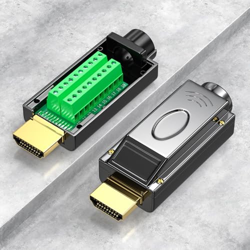HDMI 3 in 1 HDMI Repair Kit Include HDMI Solderless Adapter, HDMI Male Adapter Connector, HDMI Cable Tester Board, HDMI Extension Cable Connector Port Terminal Solderfree Breakout Connector Board