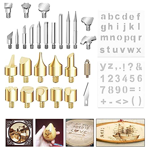 Treedix 28 Pieces Wood Burning Kit Adjustable Temperature 200℃~480℃ Wood Burning Tool Kits Carving Iron Tip for Embossing/Adults/Beginners/Birthday/Wedding Anniversary/Halloween/Christmas DIY