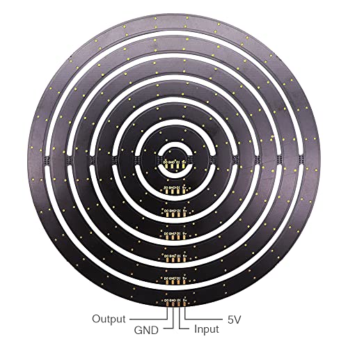 Treedix WS2812B 5050 RGB LED Ring Light 109 LEDs 7 Rings Matrix Indivi ...
