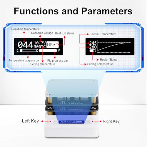 65W 20V Soldering Hot Plate, LED Microcomputer Electric Preheat Soldering Station Welder Hot Plate,Heating Area 56×56mm, Preheat for Soldering Electronic Components Electronic Repair Lab