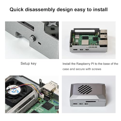 Treedix ABS 保护套适用于树莓派 5 PWM 速度控制冷却风扇,兼容 Raspberry Pi