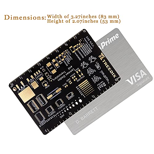 Treedix 2PCS 多機能 PCB 定規 3インチ 測定ツール カラー 波長、ショットキー ダイオード、ツェナー ダイオード 抵抗器 コンデンサー チップ IC SMD ダイオード トランジスタ 電子技術者用 プリント回路基板