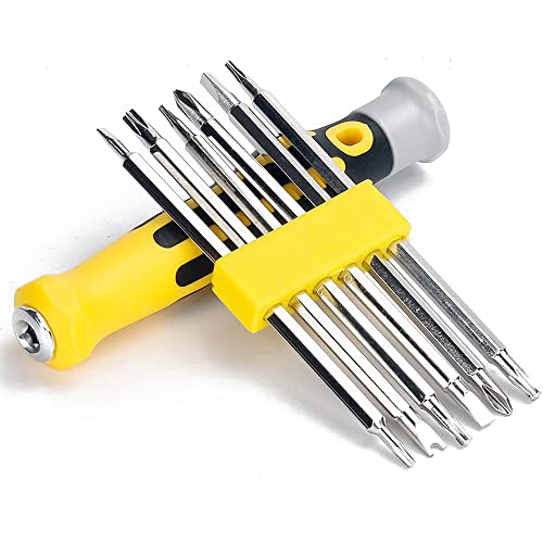 Treedix 6-in-1 Multifunctional Screwdriver Set Portable multi-purpose screwdriver Strong Magnetic Precision Multi-Head Screwdriver, Manual Repair Tool