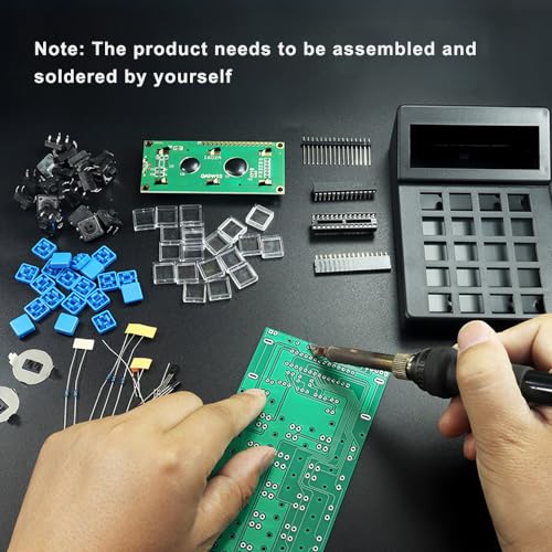 Treedix Calculator Soldering Practice Kit 5 Calculation Functions DIY Electronic Kits with LCD Display for College and High School Students Practice Learning