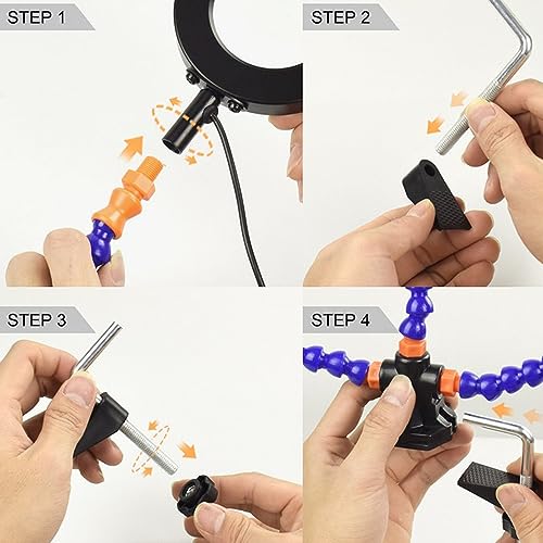 Treedix Soldering Helping Hands Soldering Third Hand Multifunctional Welding Kit 3X USB Port Magnifying Glass Crafts Jewelry Hobby Workshop Helping Station