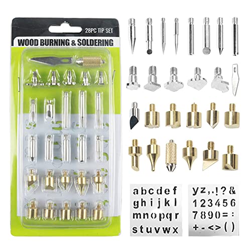 Treedix 28 Pieces Wood Burning Kit Adjustable Temperature 200℃~480℃ Wood Burning Tool Kits Carving Iron Tip for Embossing/Adults/Beginners/Birthday/Wedding Anniversary/Halloween/Christmas DIY