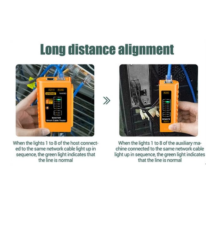 Treedix RJ45 RJ11 Network Cable Tester Ethernet Cable Tester Tool Telephone Line Test Continuity Tester for Cat5/Cat5e/Cat6/Cat6a/Cat7/UTP Ethernet Cable