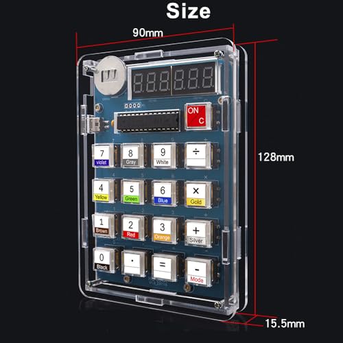 Treedix Calculator Soldering Practice Kit 2 Power Supply Modes 6 Digit Precision DIY Electronic Kits with LCD Display for College and High School Students Practice Learning