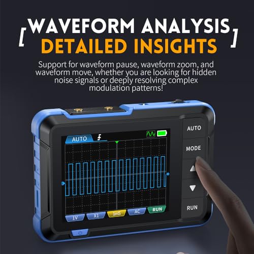 DSO 153 Handheld Digital Oscilloscope Kit 2.8inch,1M Bandwidth,5MS/s High Sampling Rate and Automatic Shutdown Portable Oscilloscope with 14 Adjustable Waveforms for DIY,Automotive Repair