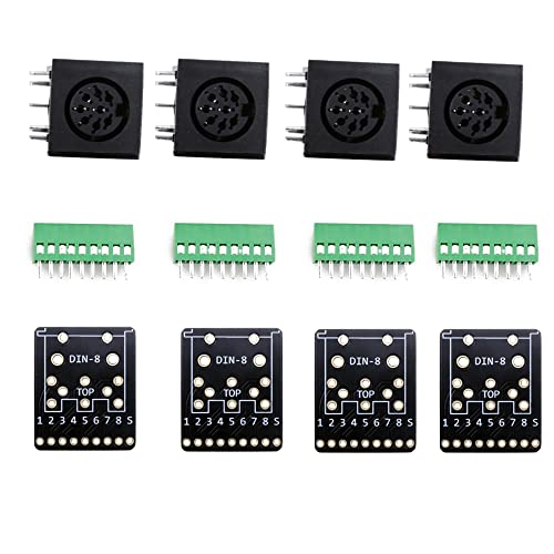 4 STÜCKE Din 8 Buchse Breakout Board PCB Montiert Typ Audio Video Jack Anschlüsse