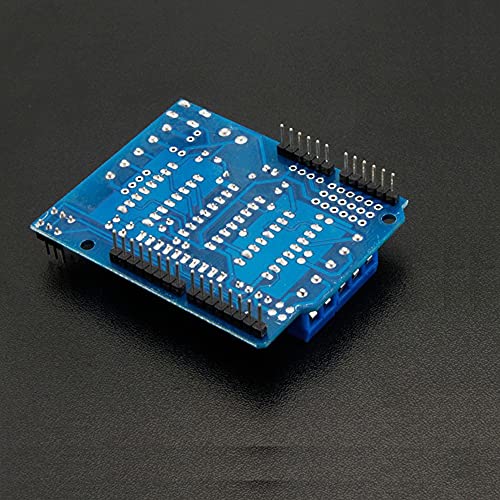 Treedix L293D Shield Driver Motore DC e Passo-Passo, Scheda di Espansione per Controllo Simultaneo Motori DC/Passo-Passo/Servomotori, Compatibile con Arduino Duemilanove