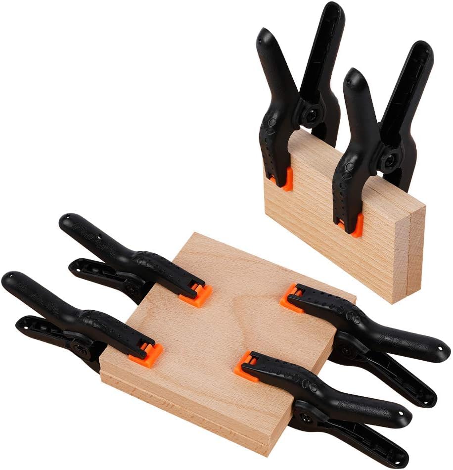 Treedix 12pack 3.5inch Spring Clamps Small Heavy Duty Clips Plastic Clips and Backdrop Clips Clamps for DIY, Gluing, Clamping and Securing