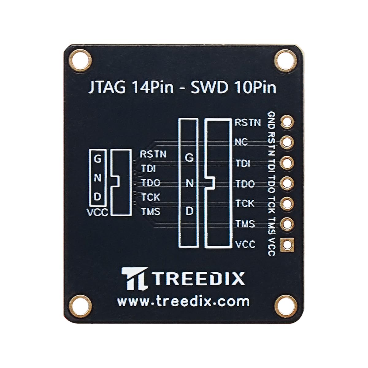 Treedix JTAG Breakout Board Adapter Board 2x7 pin 2.54mm JTAG to 2x5 0.05" SWD Adapter with IDC Ribbon Connector Flat Ribbon Cable Female to Female Length 200mm/7.87in