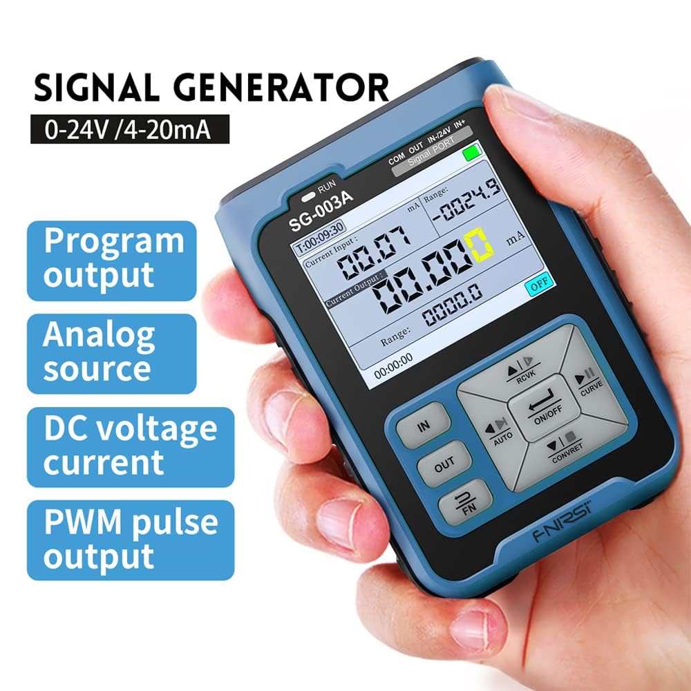 Treedix Strom-Spannungs-Signalgenerator, Spannungs-Strom-Kalibrator, 4-20mA Signalgenerator, 0-10V Strom-Spannungs-Simulator, mehrere Signaltypen, voreingestellte Werte für Panel-Debugging und Gerätetests