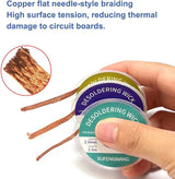 Treedix 6 Pieces of Solder Wick Braid with Flux Super 5ft Length 0.8mm,1 mm, 1.5mm, 2 mm, 2.5 mm, 3 mm Width No-Clean Soldering Wick Wire Roll and Disassemble Electrical Components