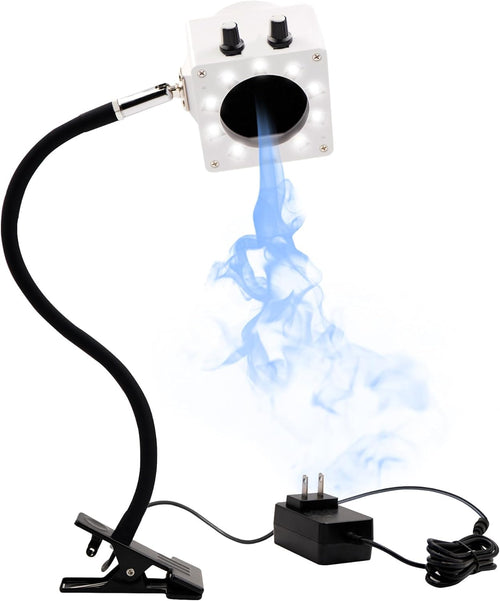 Treedix Soldering Fume Extractor Fan Soldering Smoke Absorber Remover Adjustable Wind Speed Dimmable LED Light Silicone Gooseneck with Carbon Filters Exhaust Duct Hose for Soldering Wood Burning