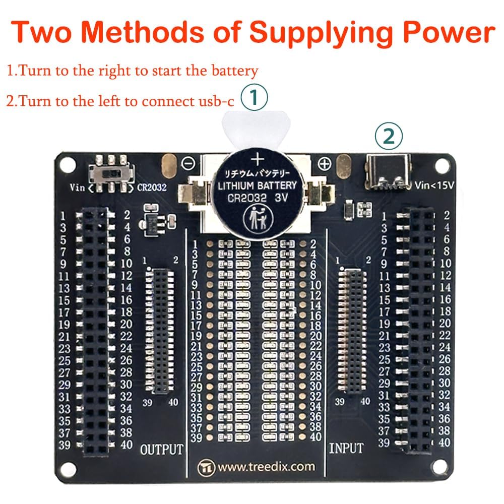 Treedix JTAG Kabel-Testerplatine, IDC-Flachbandkabel-Tester mit 20 LED-Anzeigen zur genauen Erkennung von Kurzschlüssen und Unterbrechungen, Tester für 2×20-polige 2,54 mm/1,27 mm JTAG-Kabel