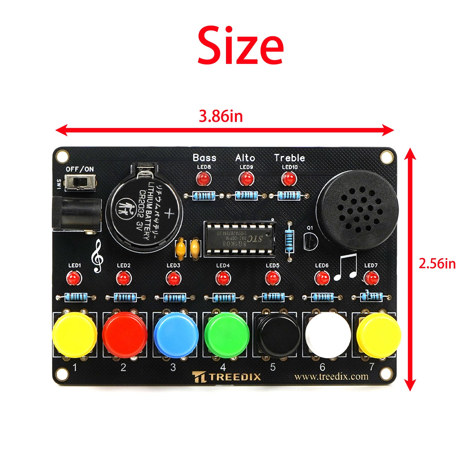 Treedix Solder Practice Projects DIY Piano Soldering Project Kit Circuit Boards Trainning Board Electronics Solder Practice Kit for Beginners, Students and DIYers