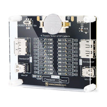 Probador de cables DisplayPort Treedix para cables DisplayPort estándar y Mini DisplayPort, indicador de estado de 20 luces LED para verificar cortocircuitos, circuitos abiertos o desorden en DP1.0, 1.1, 1.2, 1.2a, 1.3, 1.4, 2.0, 2.1