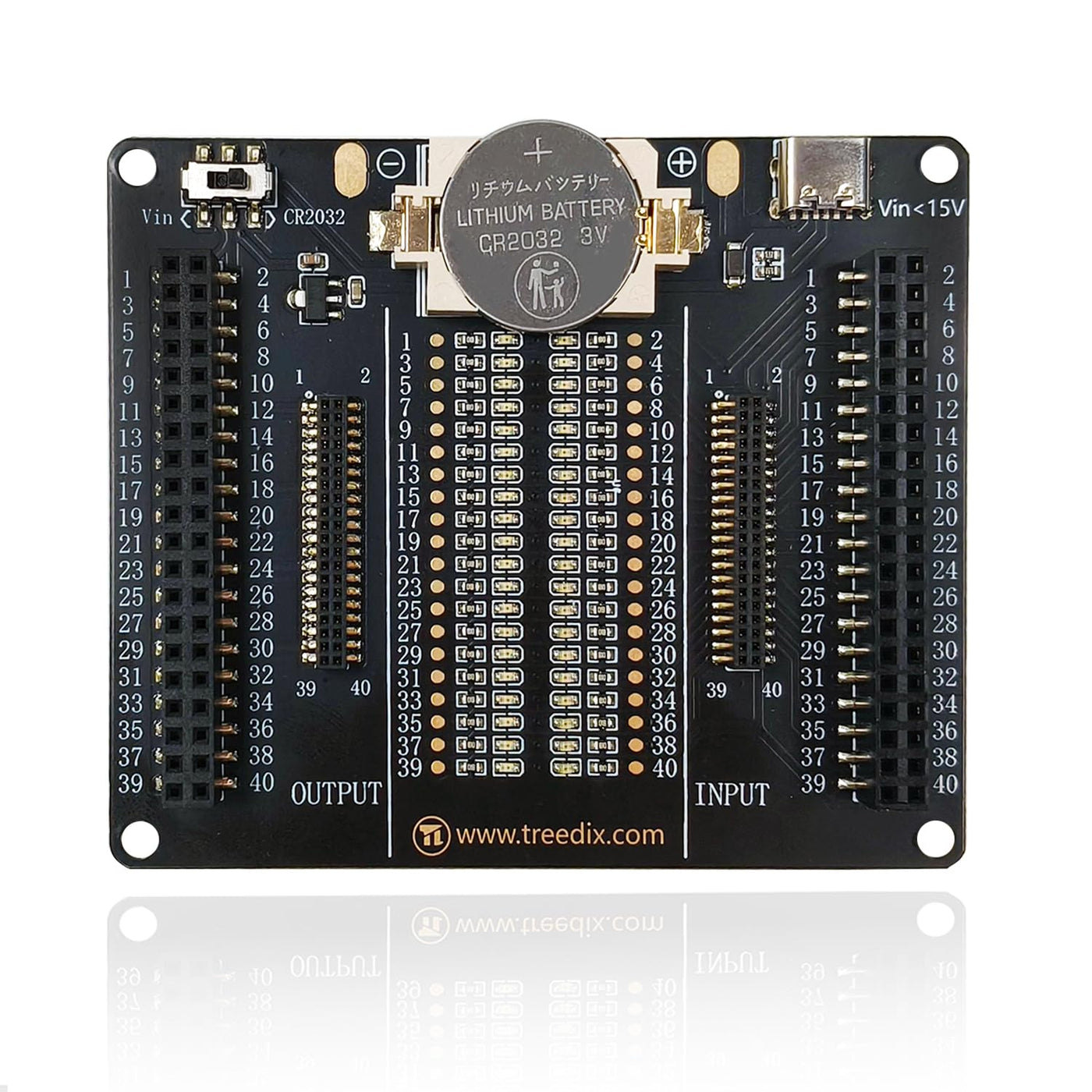 Treedix JTAG Kabel-Testerplatine, IDC-Flachbandkabel-Tester mit 20 LED-Anzeigen zur genauen Erkennung von Kurzschlüssen und Unterbrechungen, Tester für 2×20-polige 2,54 mm/1,27 mm JTAG-Kabel