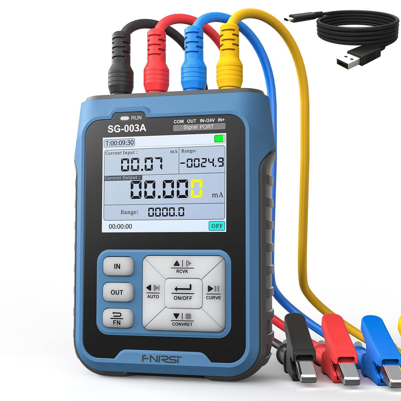 Treedix Strom-Spannungs-Signalgenerator, Spannungs-Strom-Kalibrator, 4-20mA Signalgenerator, 0-10V Strom-Spannungs-Simulator, mehrere Signaltypen, voreingestellte Werte für Panel-Debugging und Gerätetests