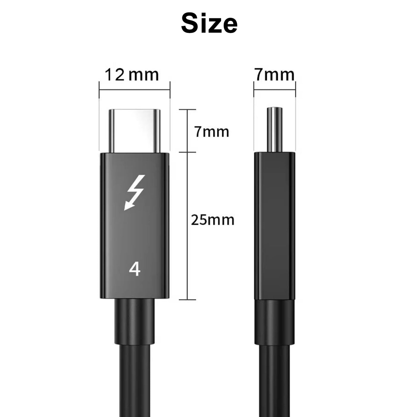 Treedix 40Gbps USB C Cable for Thunderbolt 4 Cable, 100W PD Fast Charger Cable, 8K 60Hz Display, 30cm E-marker Cable for Apple iPhone 16/15, iPad, Samsung Galaxy, Tablets, Laptops