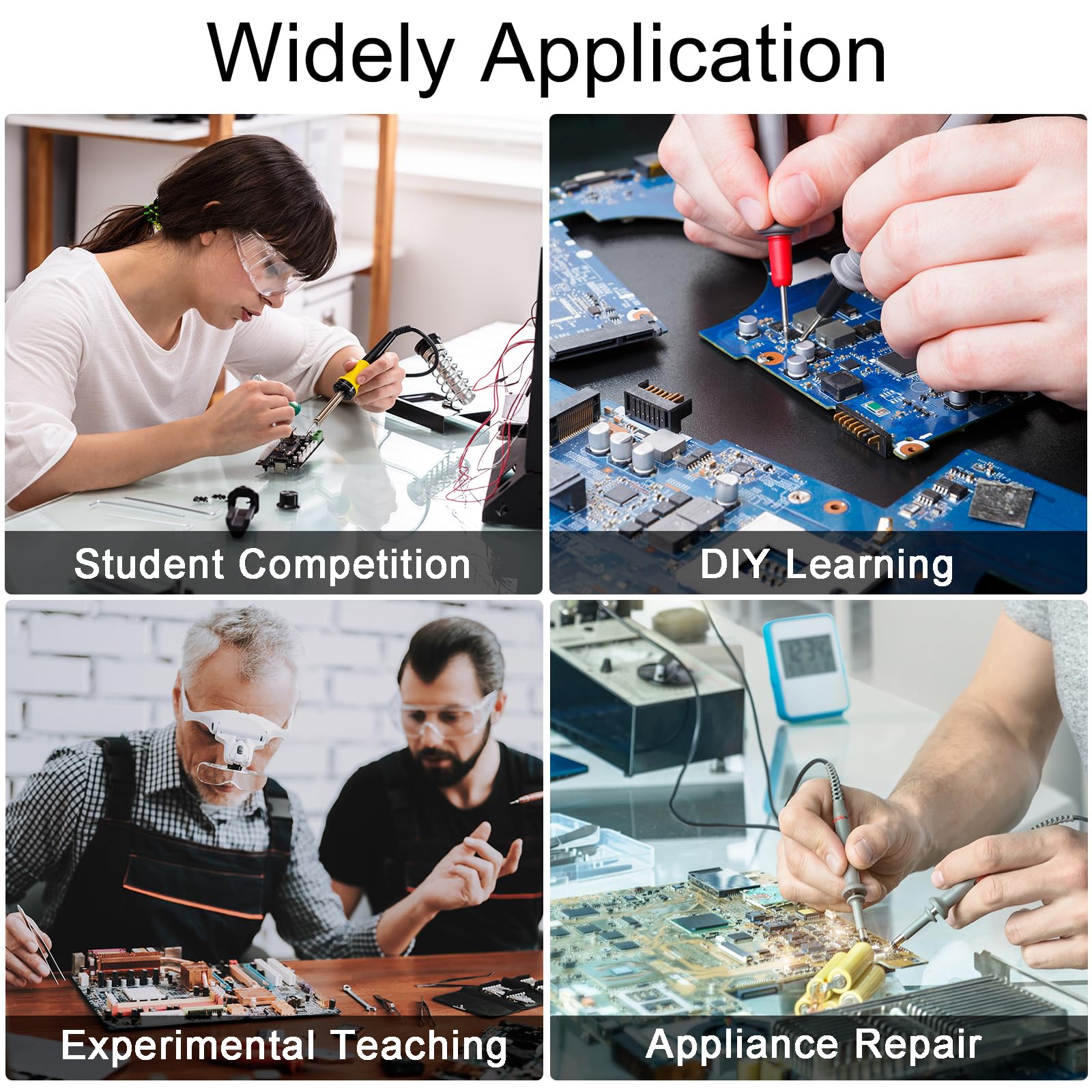 Treedix Handheld Digital Mini Oscilloscope Kit，24MSa/s High Sampling Rate, 2.4''LCD Screen 3 Trigger Modes，200KHz Bandwidth , X10/X5/X1 Sensitivity, GND/AC/DC Coupling Method