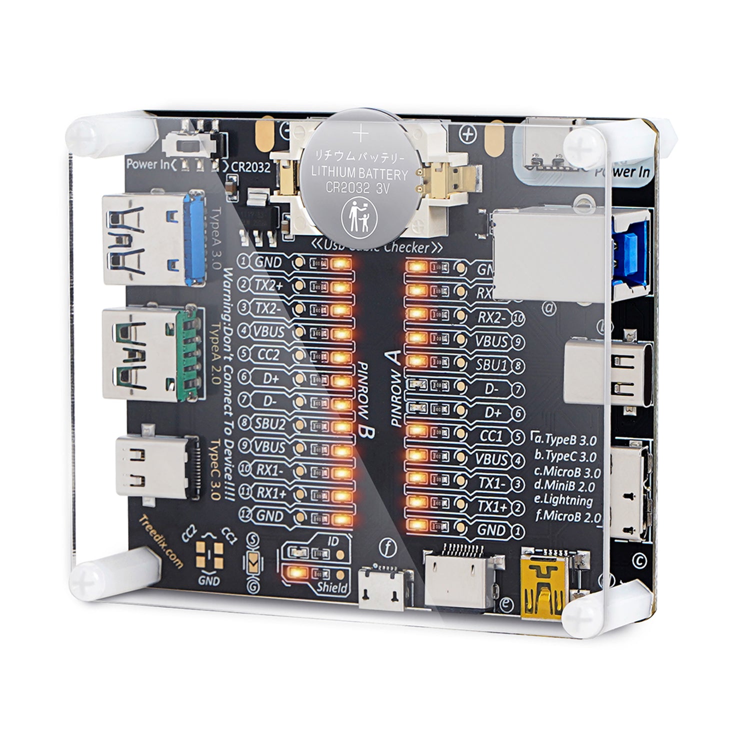 Treedix USB ケーブル テスター ボード USB ケーブル チェッカー データ ワイヤ 充電 テスト データ ライン タイプ C マイクロ タイプ A タイプ B