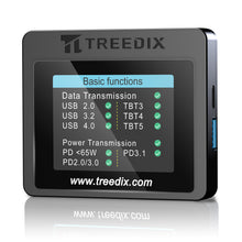 Treedix USB Cable Tester with 2.4" Color Screen for eMarker Reading, PD 3.0/3.1 Detection, Resistor and Continuity Check, Compatible with Lightning, Type-C, Micro-B 2.0/3.0, and Mini-B Cables