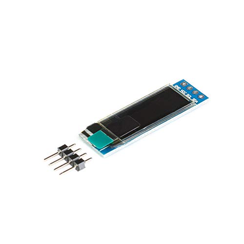 Treedix 2pcs 0.91 inch OLED Display Module White Blue Color Display I2C Interface SSD1306 OLED Screen Driver DC 3.3V~5V Compatible with Arduino Raspberry Pi