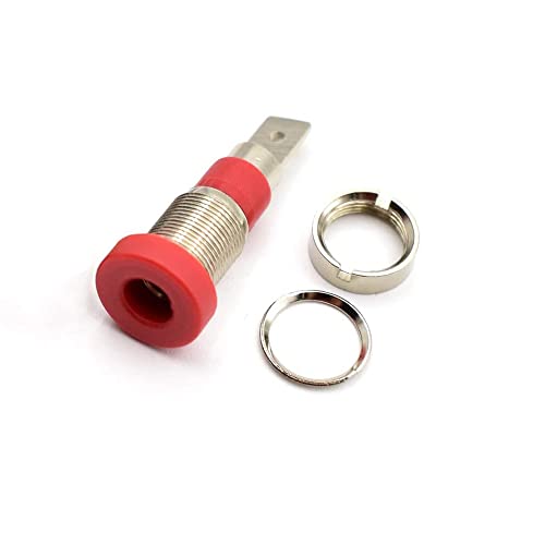 Treedix 10pcs 4mm Banana Female Jack Socket Adapter Panel Mount Binding Post for 4mm Banana Plug Connectors （5colors）
