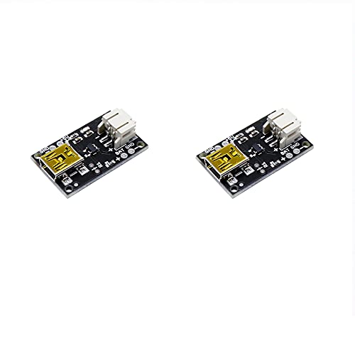 Treedix 2pcsUSB LiPo Battery Charger Board with Battery Protection JST Socket with LED Indicator Charging Rate Adjustable Automatic Power-Down Thermal Regulation