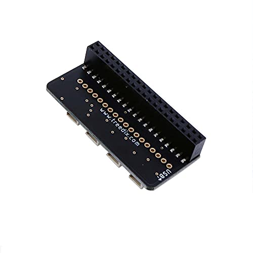Treedix 2pcs 2x20 GPIO Header Connection Ports PI Hat GPIO Breakout Board GPIO Connector Compatible with Raspberry pi for JST 1mm 4 Channel Easily Read Multiple Sensors with The Same I2C Address