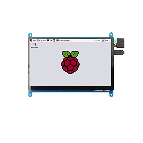Treedix 7 inch LCD HDMI Display Capacitive Touch Screen Montior 1024x600 Compatible with Raspberry Pi 4/3 Banana Pi/Pro Windows 10 8 7