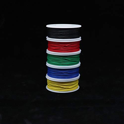 Treedix Lötkupfer-Anschlussdraht, Wickeldraht, Überbrückungsdraht, verzinnt, PVC-beschichtet, verzinnt, 105 Grad Celsius, Kabelrolle