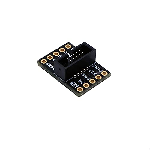 Treedix 2 Stück JTAG Breakout Board Adapter Konverter SWD Breakout Jtag Debug Board mit 2 Reihen 1,27/2,54 mm Pitch 10-polig Buchse auf Buchse IDC-Anschluss Flaches flexibles graues Ribbon Jumper Kabel 200 mm für J-Link