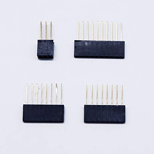 Treedix 3 Sets of Stacking Headers Pins Kit Stackable Female Headers Compatible with Arduino UNO R3(15pcs in Total)