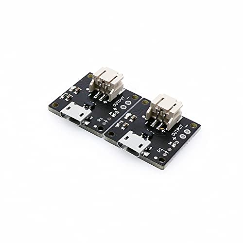 Treedix 2pcsUSB LiPo Battery Charger Board with Battery Protection JST Socket with LED Indicator Charging Rate Adjustable Automatic Power-Down Thermal Regulation