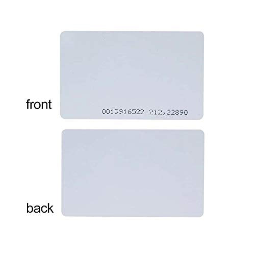 Treedix 100PCS ID Card Proximity Support ID Smart Card 125khz 0.8mm Thick Entry Access Control System,Key Card,Membership Card