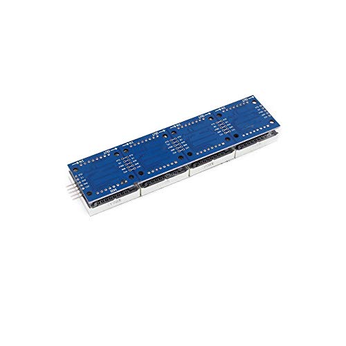 Treedix Compatible with MAX7219 Module （Red Light） 4 in one Display for Arduino Raspberry Pi with 5Pin Line