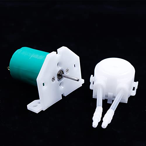 Treedix Peristaltic Pump Dosing Head 4MM OD Tubing with Hose Connector DC12-24V for DIY Aquarium Lab Analytic Experimental Applications Compatible with Arduino