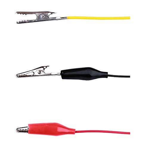 Treedix 10pcs 12 inch Alligator Clip to Breadboard Jumper Wires Test Lead, Alligator to Male Jumpers for Circuit Connection, DIY Maker