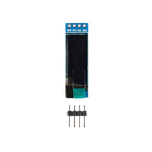 Treedix 2pcs 0.91 inch OLED Display Module White Blue Color Display I2C Interface SSD1306 OLED Screen Driver DC 3.3V~5V Compatible with Arduino Raspberry Pi