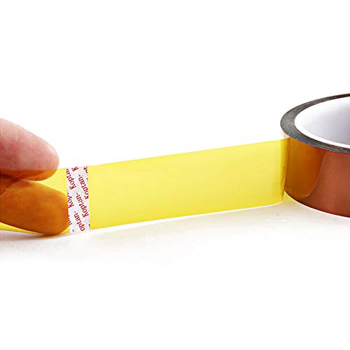 Treedix 3 Sizes High Temperature Adhesive Tape High Temp Resistant Tape Compatible with Masking Soldering(Width:10mm, 20mm, 30mm x Length:33m)