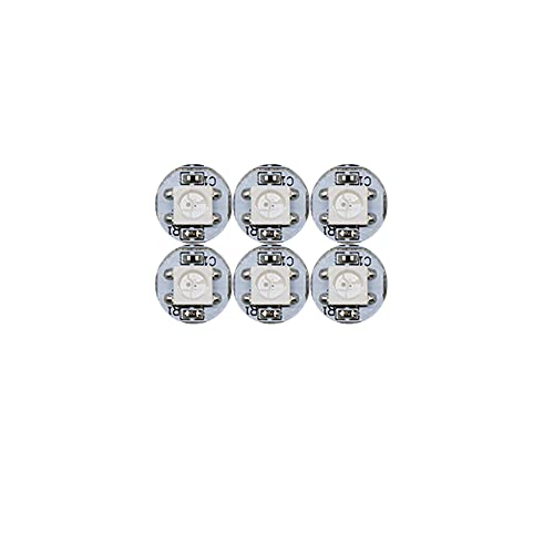 Treedix 100pcs WS2812B Addressable 5050 SMD Smart RGB LED Pixel Light on White Heat Sink PCB Board 5V DC(RGB White PCB)
