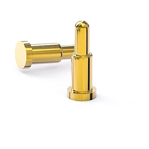 Treedix 30PCS Gold Plated Spring Loaded Thimble Pogo Pins Probes 2mm Dia 6.5mm Height Pogopin Header Target Connector Through Hold PCB Test Pin, Thimble, Pogo Pin, Signal Pin