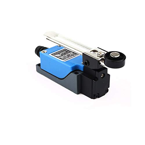 Treedix 4pcs Limit Switch ME-8108 AC 250V Limit Adjustable Roller Lever Rocker Arm self-Reset Limit Switch 1 NC 1NO